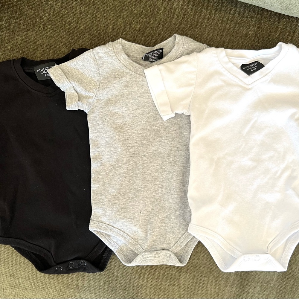Basic Onepiece (set of 3) - white, black, grey